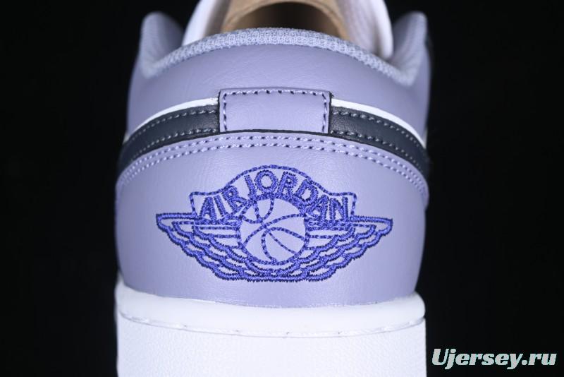 Nike Air Jordan 1 Low AJ1 Haze Purple Casual Sneakers - 553558-145