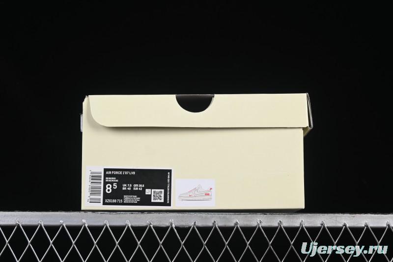 Nike Air Force 1 '07 Low Supreme Collaboration Off-White Crystal Custom Casual Sneakers - XZ6188-715