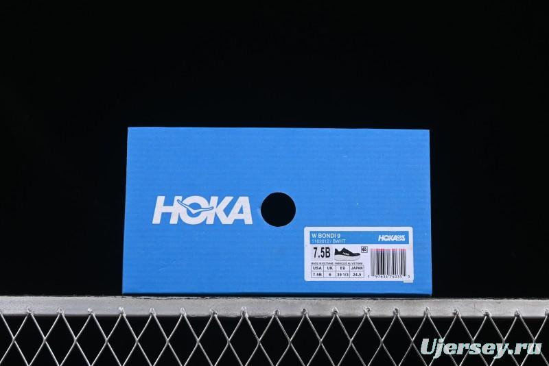 HOKA ONE ONE Bondi 9 Knit Lightweight Casual Running Shoes - 1162012 BWHT