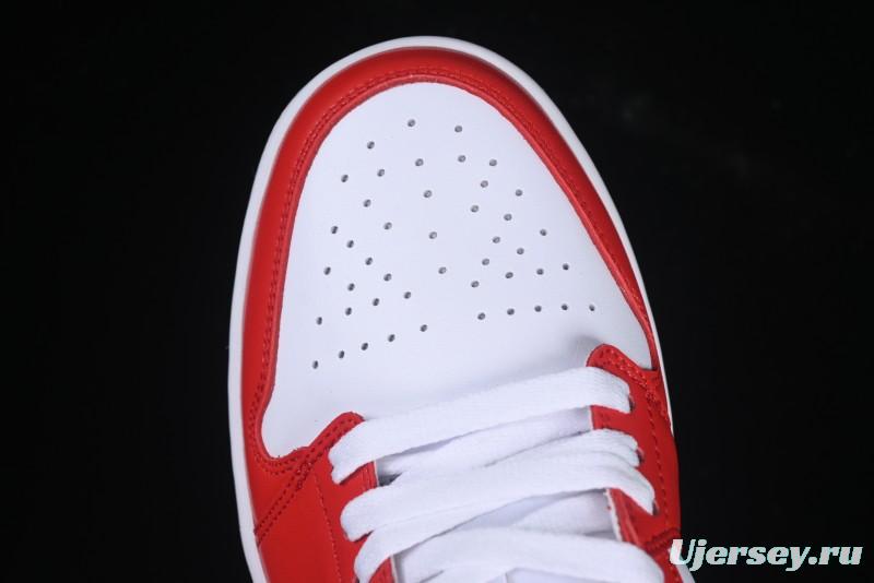Nike Air Jordan 1 Low AJ1 White Red Casual Sneakers - 553558-166