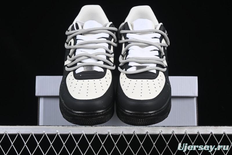 Nike Air Force 1'07 Low Star Graffiti Hand-Painted Casual Sneakers with Full-Length Air Cushion - XV7981-476