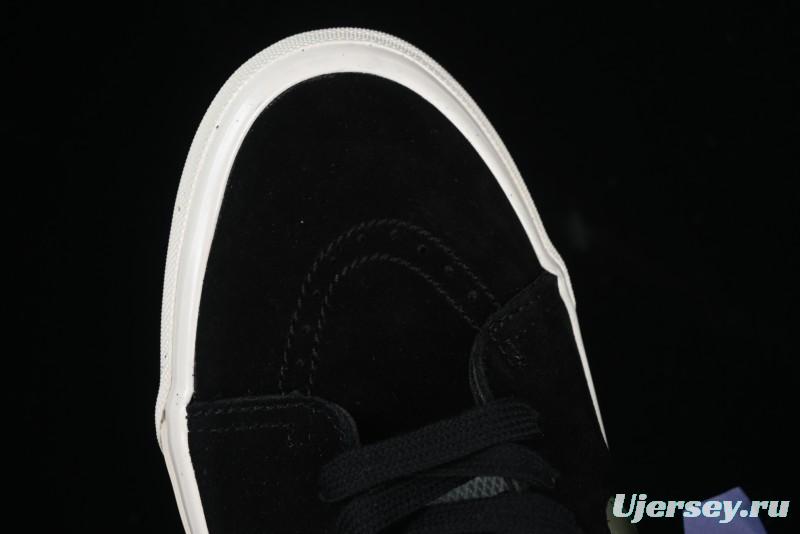 Vans Premium Sk8-Mid Retro Casual Mid-Top Skate Shoes with Checkerboard Design - VN000CQQBLK