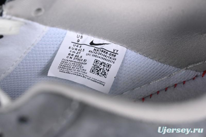 Nike Air Force 1'07 Low Dior Collaboration Grey Knit Skeleton Low-Top Casual Sneakers - KK1988-056