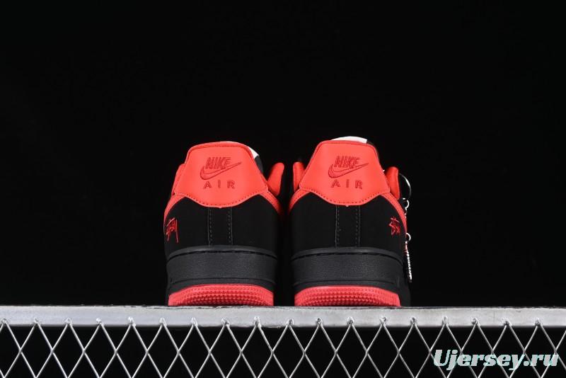 Nike Air Force 1'07 Low Stussy Collaboration Passion Orange Low-Top Casual Sneakers - DF0188-044