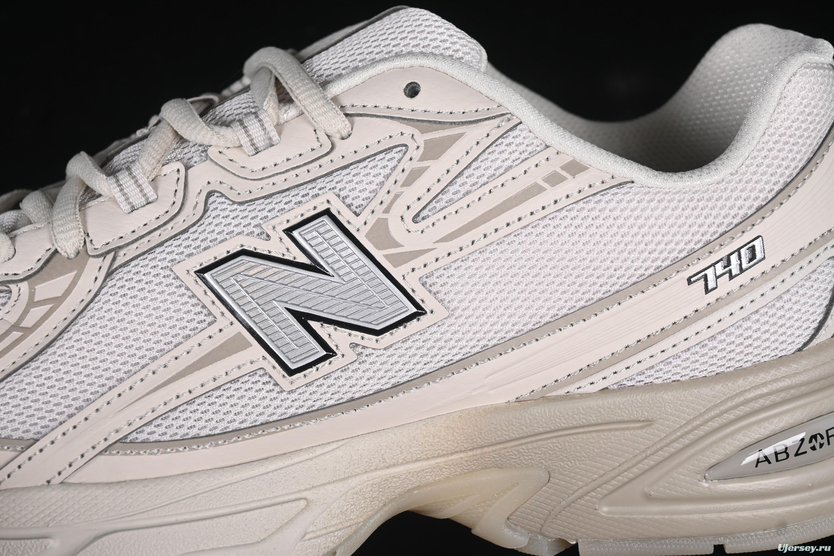 New Balance 740 ABZORB Running Sneakers - Classic White/Neutral Style