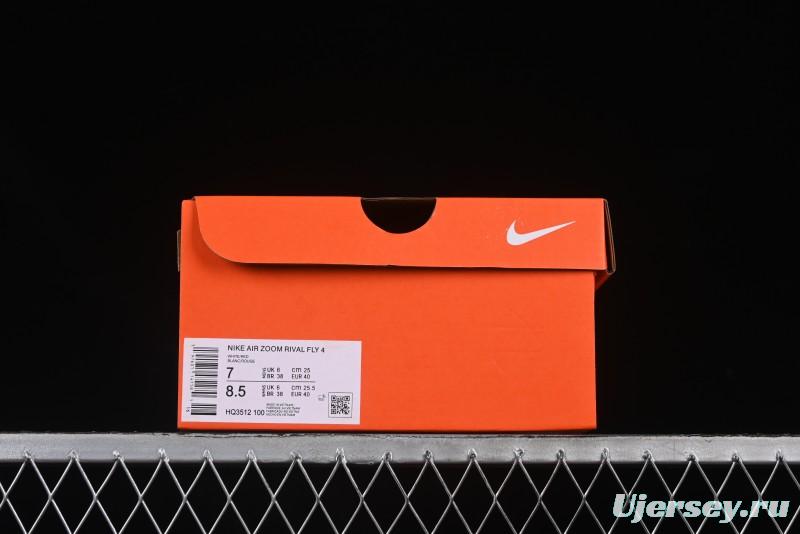 Nike Zoom Rival Fly 4 Lightweight Responsive Running Shoes with Flyknit and React Technology - HQ3512-100