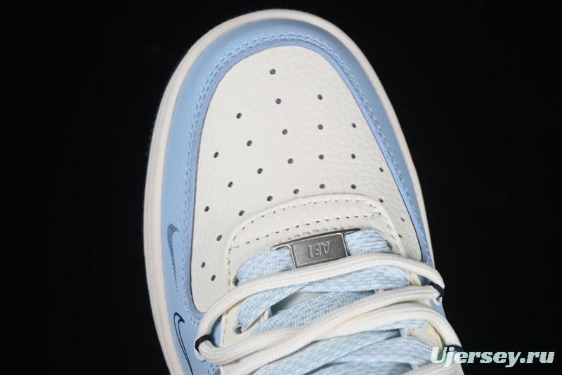 Nike Air Force 1'07 Low LV Collaboration University Blue Drawstring Casual Sneakers - DM6868-058