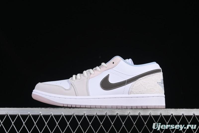Nike Air Jordan 1 Low AJ1 Carved Pink Low-Top Casual Sneakers - IB8859-101