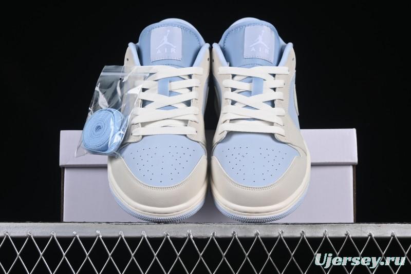Nike Air Jordan 1 Low "Hydrogen Blue" Casual Sneakers with Retro Design - IB4003-407