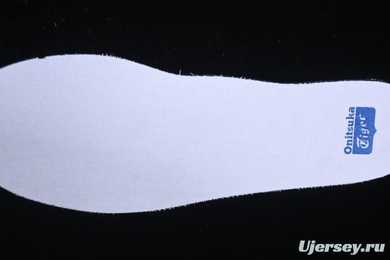 Onitsuka Tiger Vintage Runner Sneakers - White/Grey with Blue & Red Accents