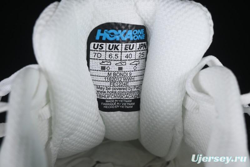 HOKA ONE ONE Bondi 9 Knit Lightweight Casual Running Shoes - 1162012 WWH