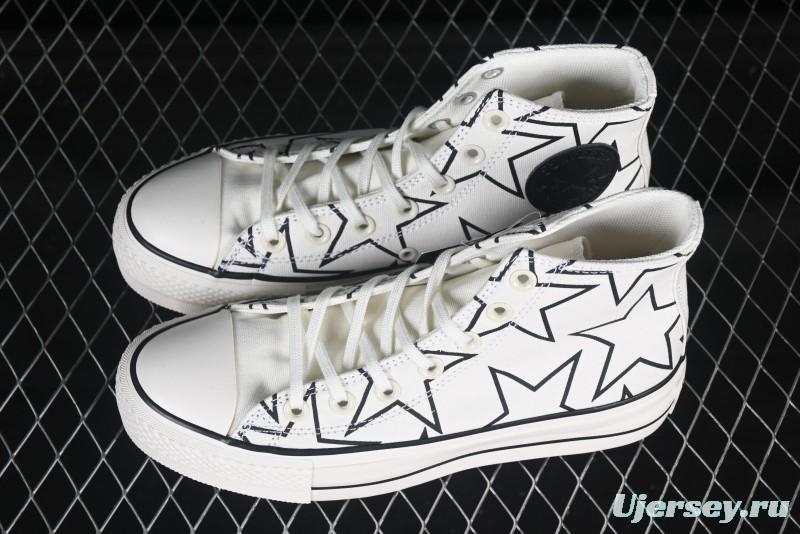 Converse Chuck 70 High Top Sneakers with Star Patch and Thick Sole - 581672C