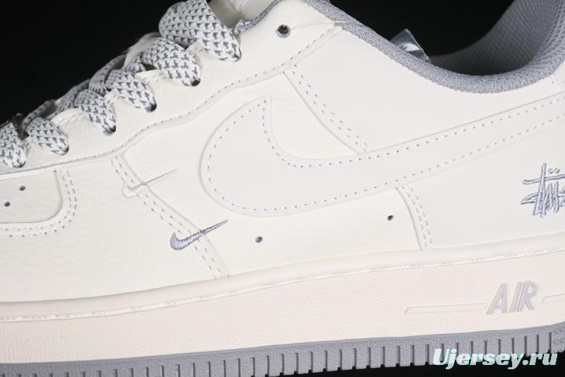 Nike Air Force 1 Low x Stussy "Light Bone and Grey" – Premium Collaboration Sneakers