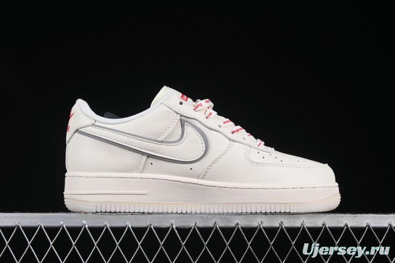 Nike Air Force 1 '07 Low Supreme Collaboration Off-White Crystal Custom Casual Sneakers - XZ6188-715
