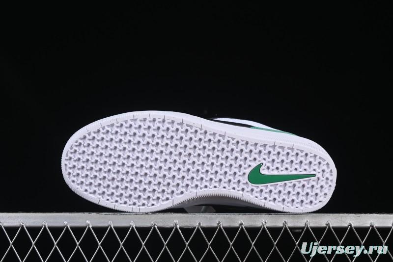 Nike SB Force 58 Low - Emerald Green, Black & White Skateboarding Shoes