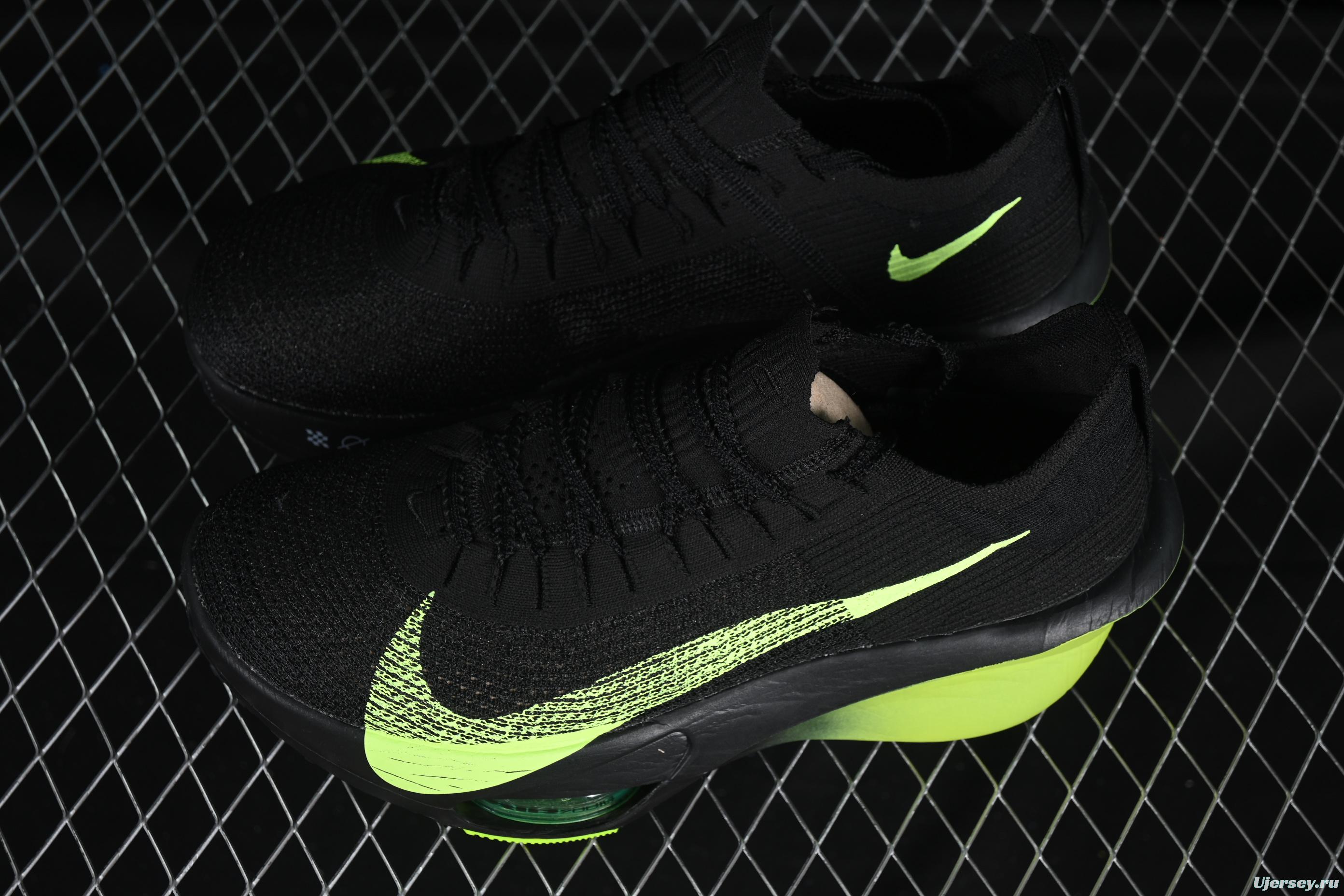 Nike Air Zoom Alphafly NEXT% 2 - Black & Volt Green Performance Running Shoes