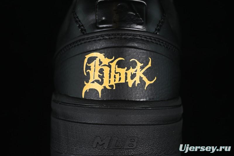 NY Yankees Black & Yellow Sneakers - Bold Logo Streetwear Shoes