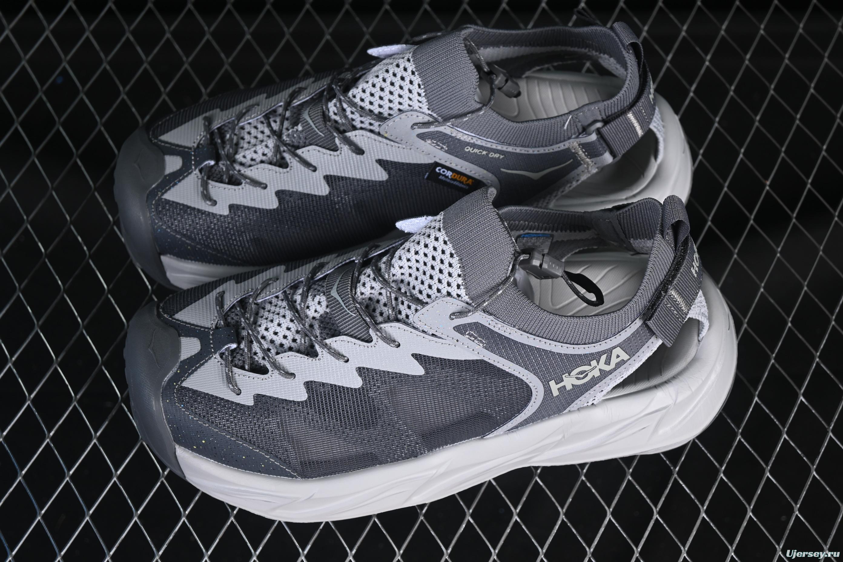 HOKA One One Hopara Gray Adventure Sandals – Trail-Ready Performance Footwear