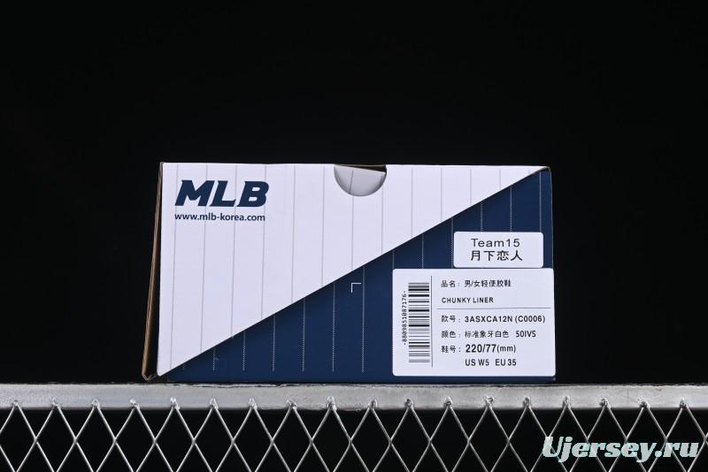 New York Yankees MLB Chunky Liner Custom Platform Sneakers - 3ASXCA12N50IVS