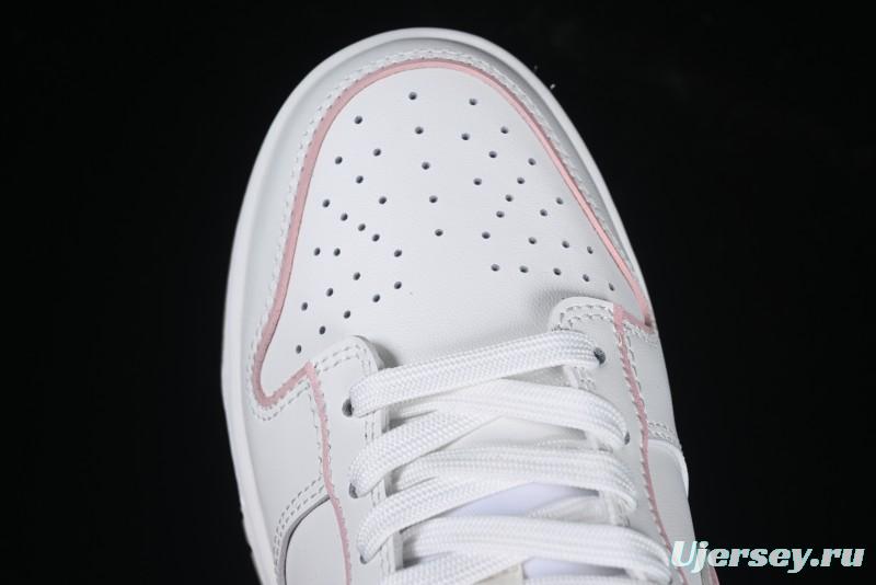 Nike SB Dunk Low Anniversary Premium Custom White Pink Low-Top Casual Skate Shoes - WP0212-013