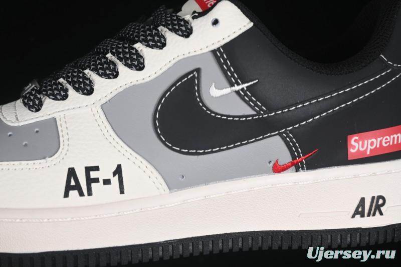 Nike Air Force 1'07 Low Supreme Casual Sneakers in Beige Grey Black - HH7518-055