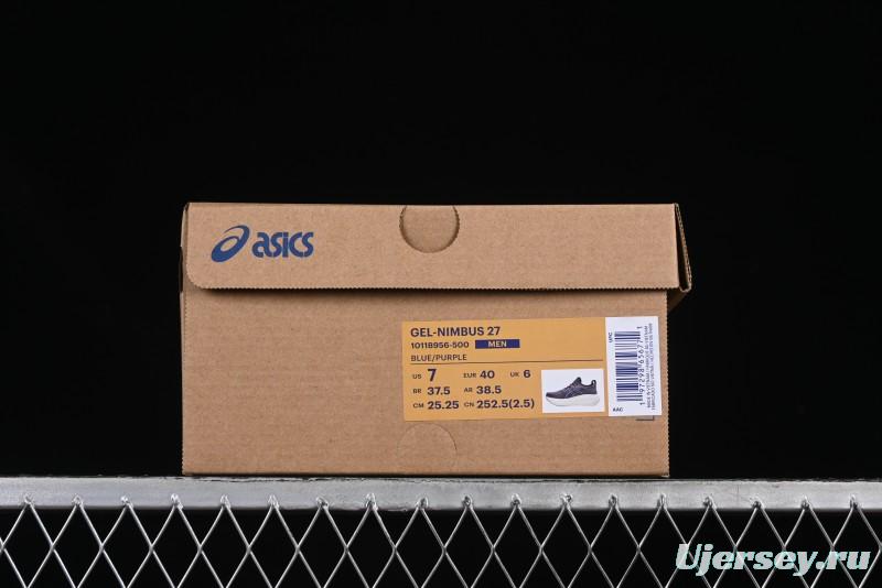 Asics Gel-Nimbus 27 Retro Breathable Casual Shoes Cushioned Men's Durable Running Shoes - 1011B956-500