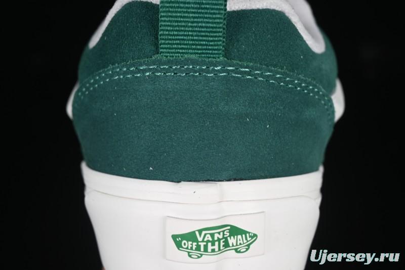 Classic Green Suede Skate Shoes with Signature Wave Design