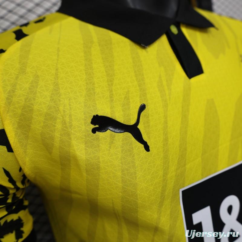 Player Version 25/26 Borussia Dortmund Yellow with Black Pattern Jersey