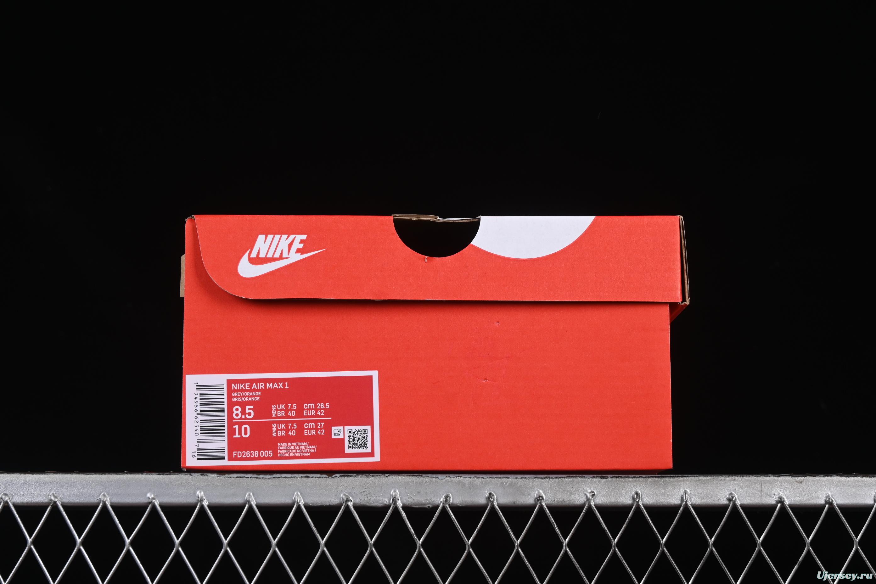 Nike Air Max 1 Retro Running Shoes with Half-Sole Air Cushion - FD2638-005