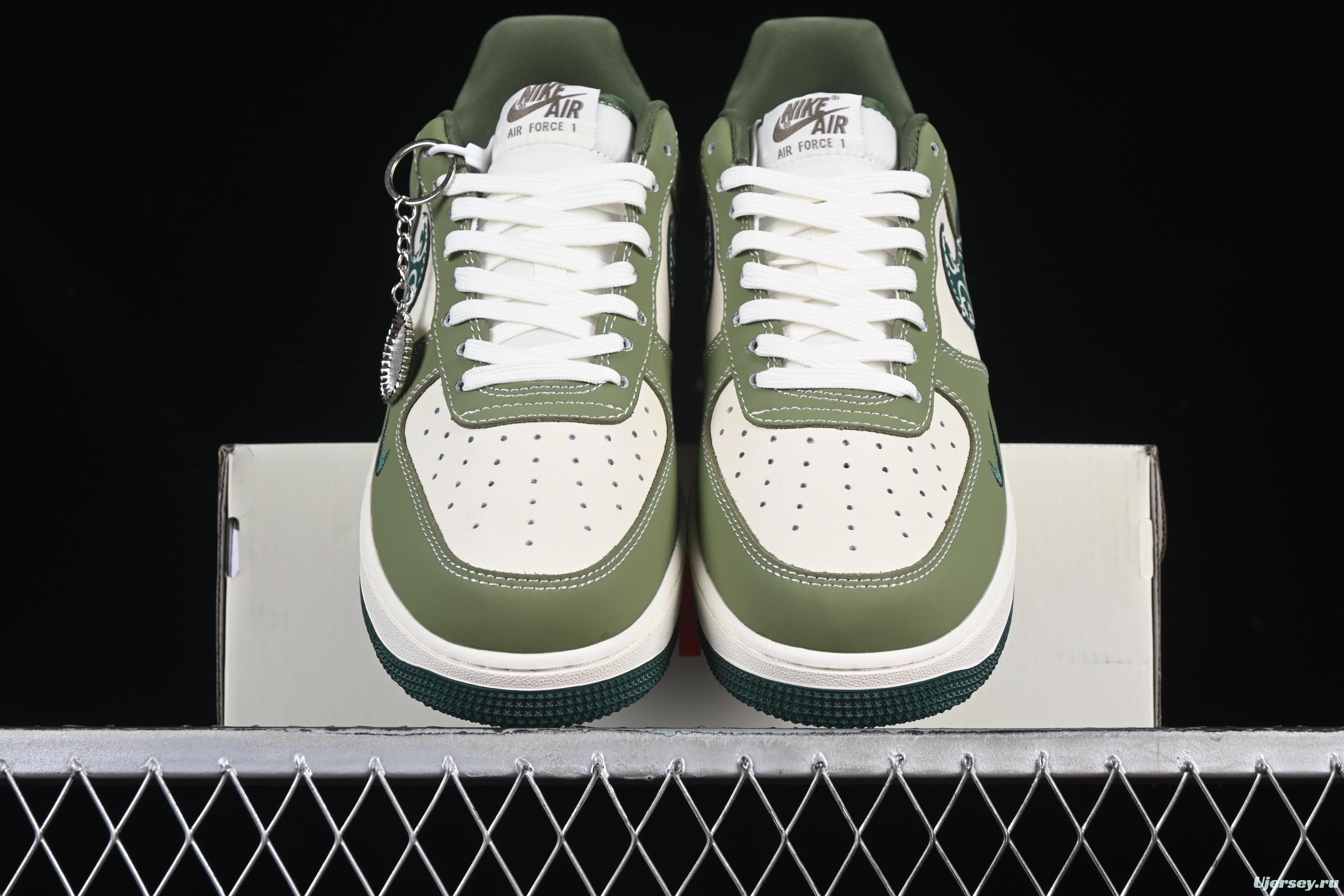 Nike Air Force 1'07 Low Gucci Collaboration Green Paisley Swoosh Casual Sneakers - KK1988-063