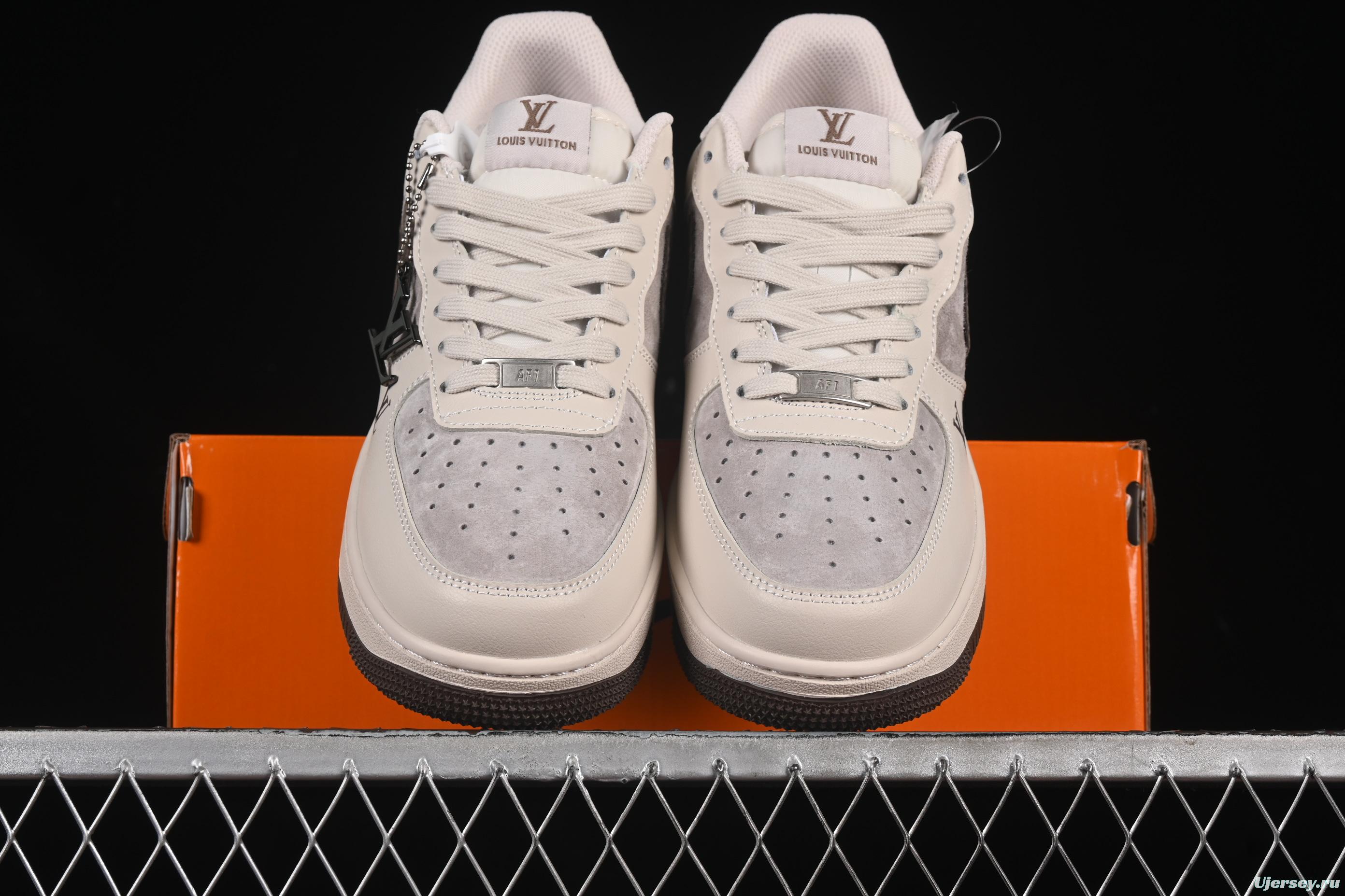 Nike Air Force 1'07 Low LV Collaboration Tan Brown Red Sole Casual Sneakers - XX3168-129