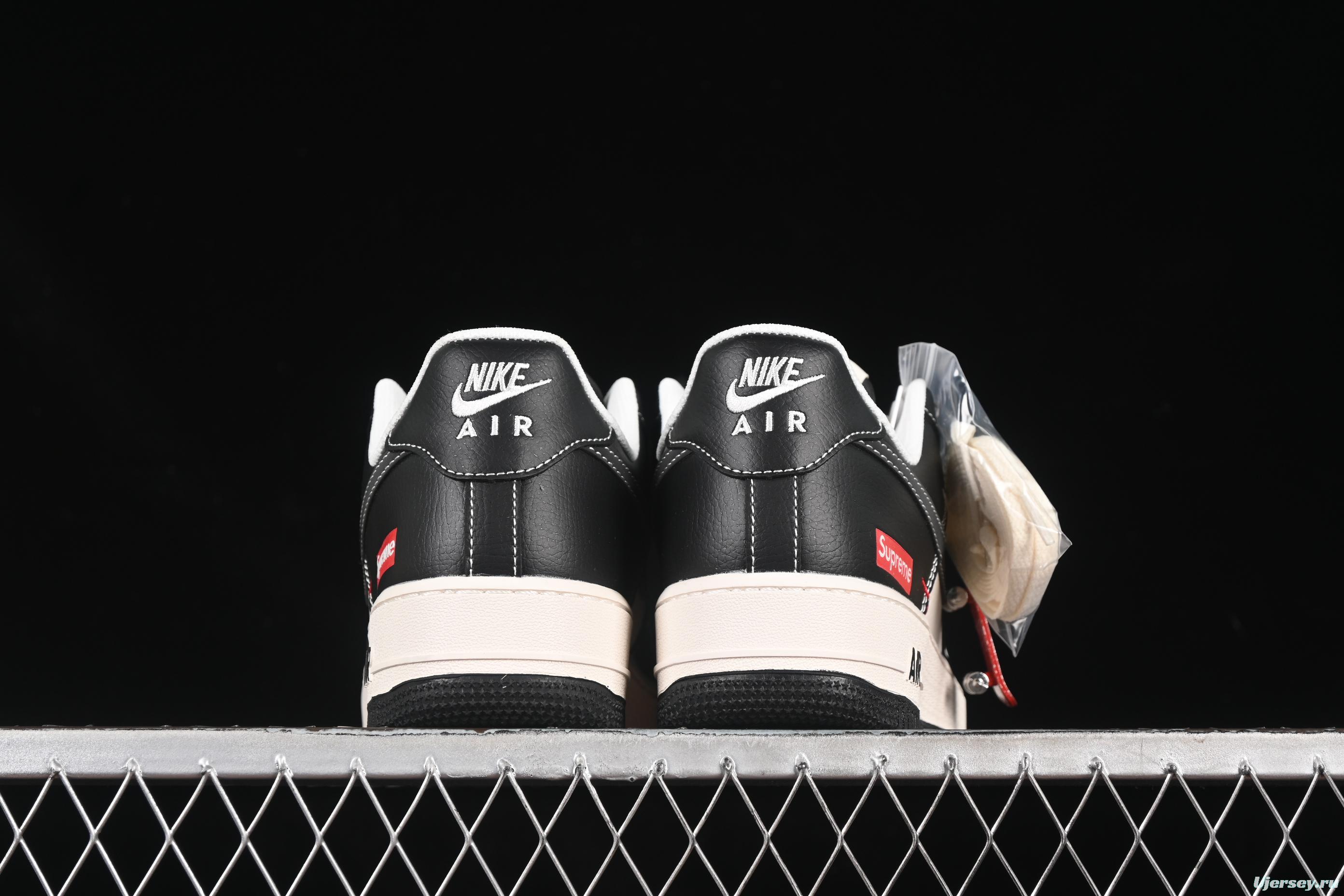 Nike Air Force 1 '07 Low Supreme Casual Sneakers in Beige Black - HH7518-053