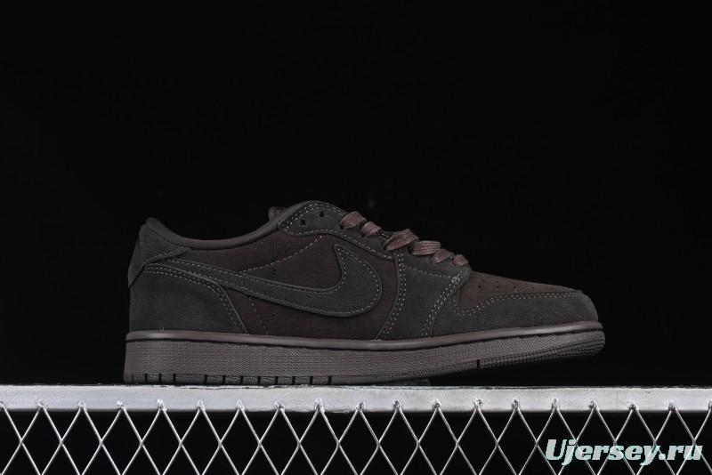 Nike Travis Scott x Air Jordan 1 Low OG AJ1 Reverse Swoosh Sneakers - DM7866-202