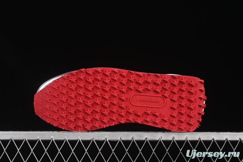 Golden Goose Marathon White Red Silver Comfortable Low-Top Lifestyle Sneakers - H8D4