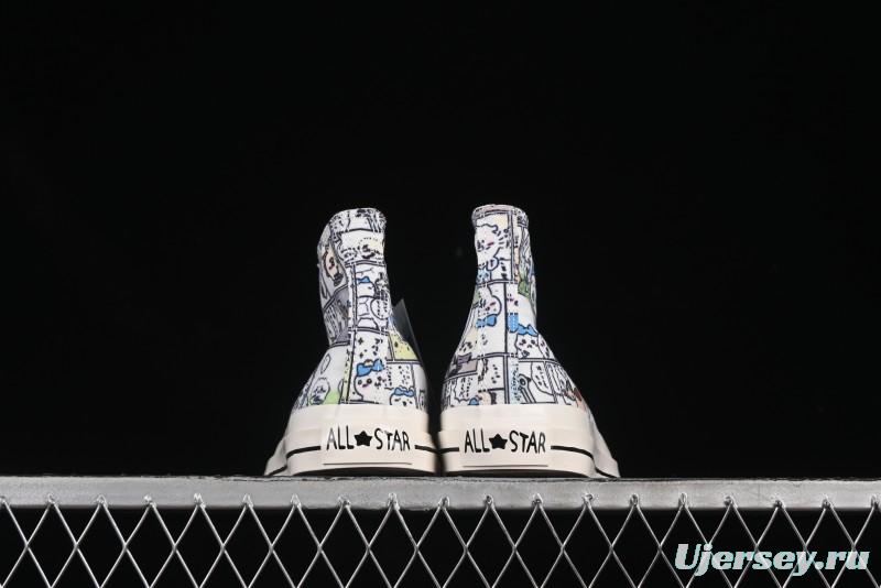Converse Chiikawa x Converse All Star CM Hi Usagi Emoji Collaboration High Top Casual Sneakers - 1SE426