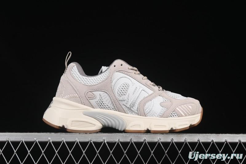 Dior Chrono Round Toe Lace-Up Lifestyle Casual Running Sneakers - 24W Beige