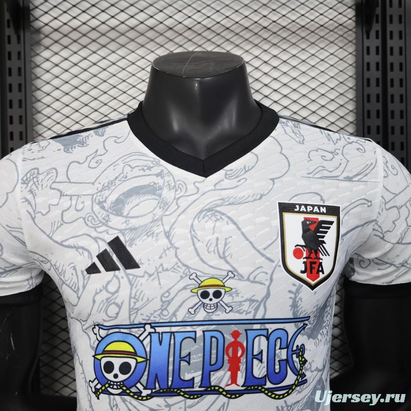 Player Version 2025 Japan White with One Piece Gear 5 Design Jersey