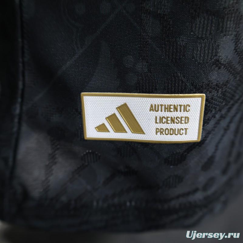 Player Version 2025 Mexico Black with Floral Pattern Design Jersey