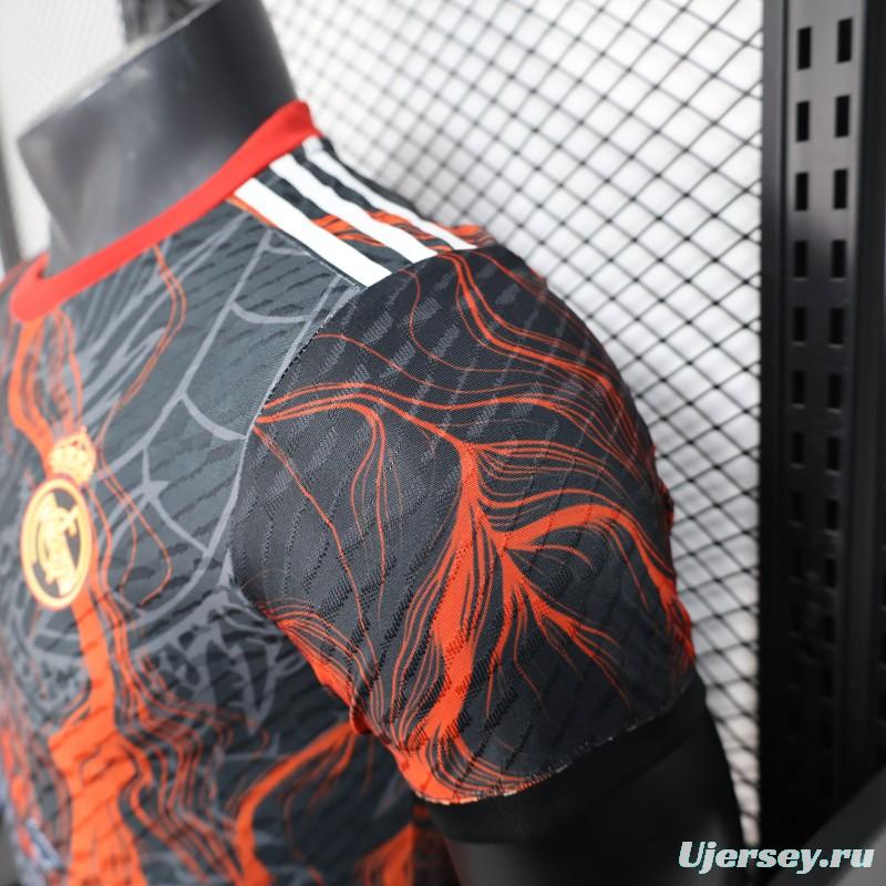 Player Version 25/26 Real Madrid Black with Dragon Design Jersey