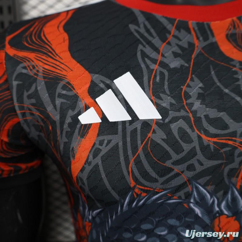 Player Version 25/26 Real Madrid Black with Dragon Design Jersey