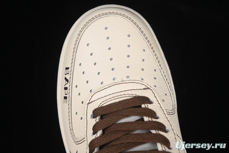 Nike Air Force 1 '07 Low Bape Collaboration Beige Camo Casual Sneakers - DF0188-052