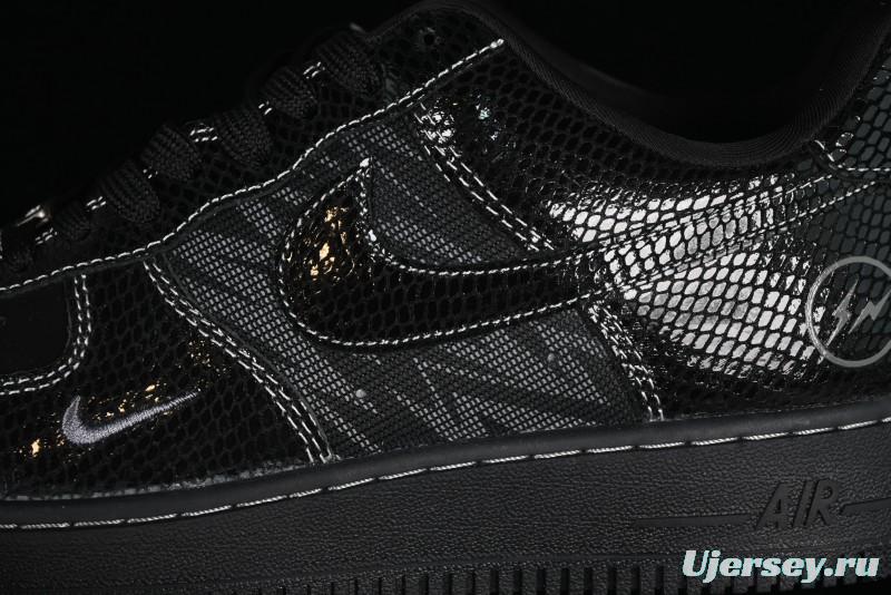 Nike Air Force 1'07 Low Lightning Collaboration Black Snake Scale Casual Sneakers - SC9207-529