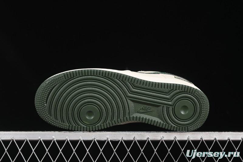 Nike Air Force 1 '07 Low Supreme Collaboration Green Camo Swoosh Casual Sneakers - KK1988-069