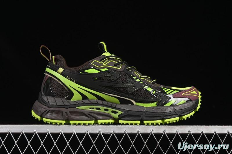 Off-White Be Right Low-Top Lifestyle Sneakers in Black Green - X.E5