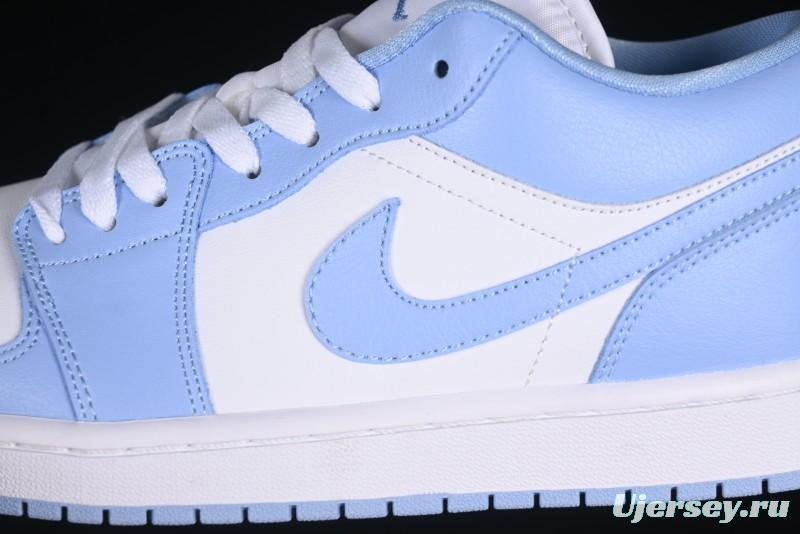 Nike Air Jordan 1 Low AJ1 White Blue Casual Sneakers - DC0774-142