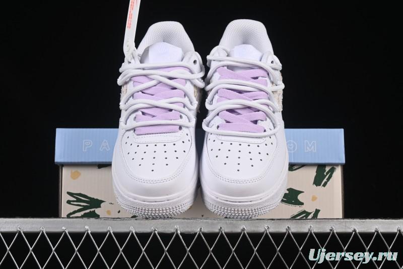 Nike Air Force 1'07 Low Purple Chanel-Inspired Casual Sneakers - DH9999-556