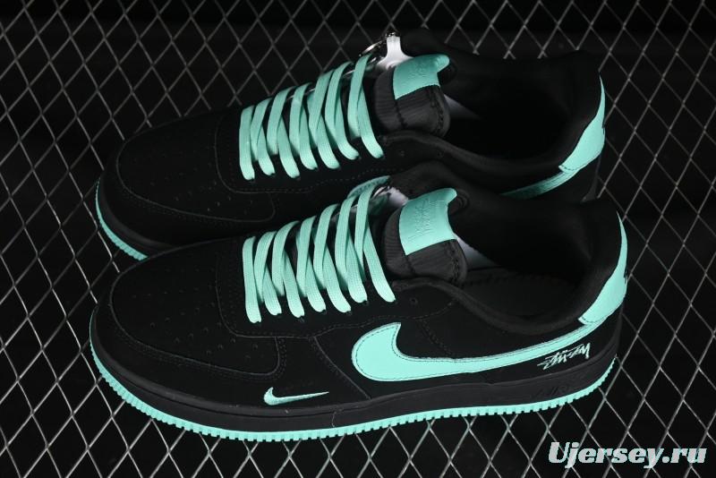Nike Air Force 1 '07 Low Stussy Collaboration Tiffany Blue Casual Sneakers - DF0188-045
