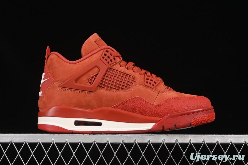 Nike Nigel Sylvester x Air Jordan 4 Retro High OG "Brick By Brick" Sneakers - HF4340-800