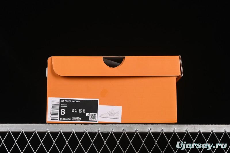 Nike Air Force 1'07 Low LV Collaboration Grey Print Drawstring Casual Sneakers - DM6868-062