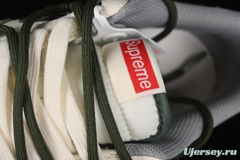 Nike Air Force 1'07 Low Supreme Collaboration Dual-Tone Grey Green Lace-Up Casual Sneakers - DM6868-070